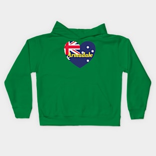 Armadale WA Australia Australian Flag Heart Kids Hoodie